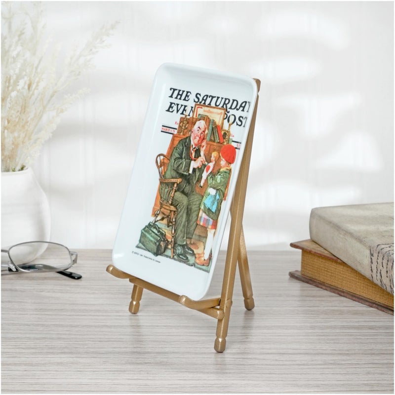 Bard's Satin Gold-toned Metal Easel, 7" H x 4.25" W x 4.5" D - Image 4